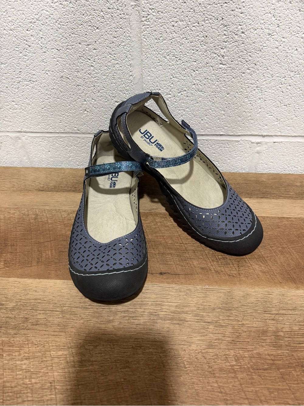 JBU by Jambu Bamboo Women’s Mary Jane Flats Comfort Shoes Blue